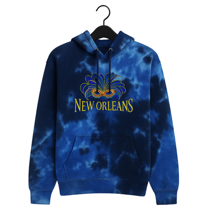 EMBROIDERY TIE DYE HOODIE