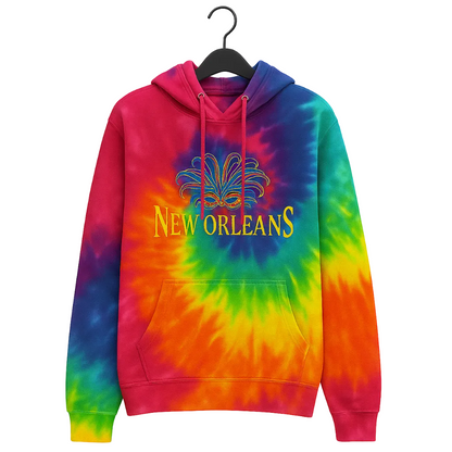 EMBROIDERY TIE DYE HOODIE