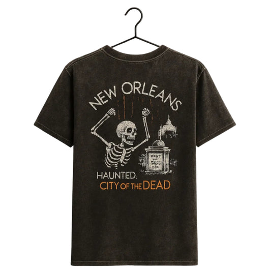 ACID WASH T-SHIRT FRONT & BACK