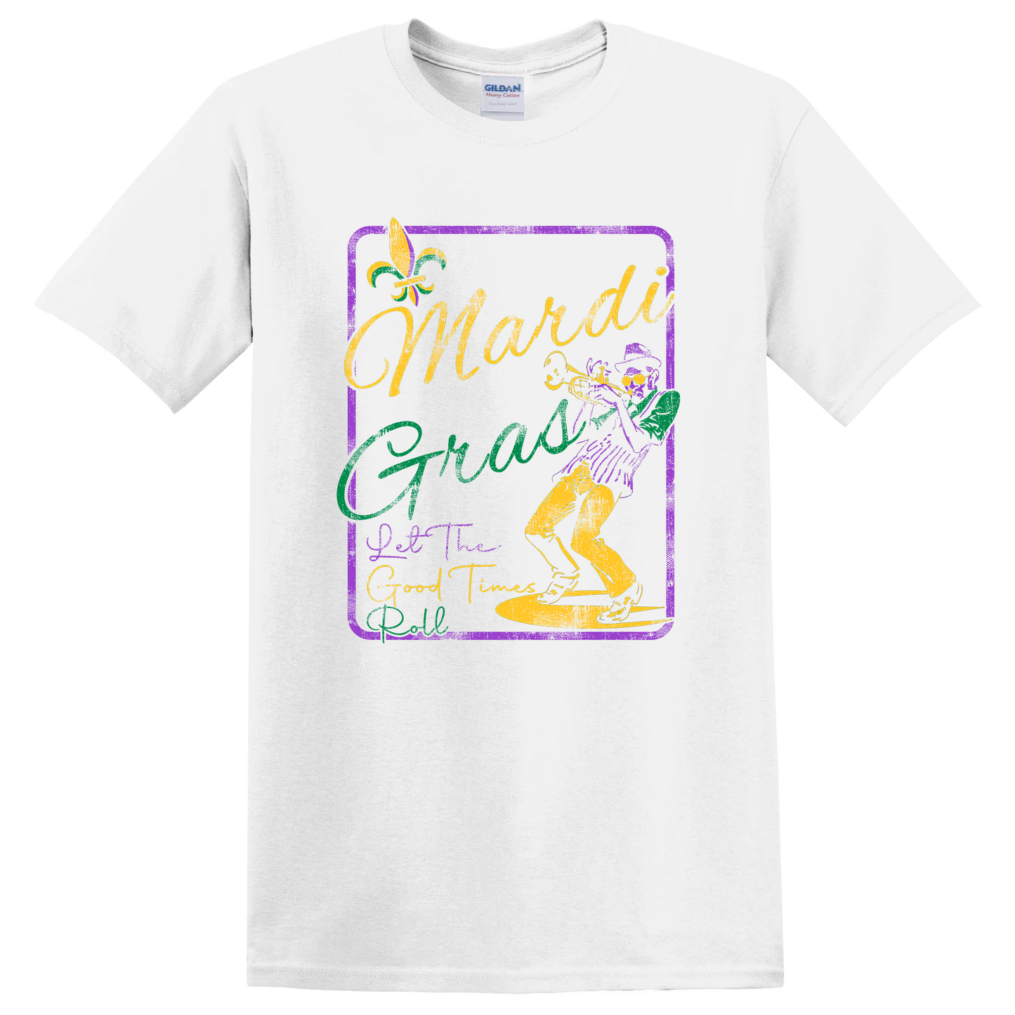 AD MARDIGRAS PRINTED WHITE