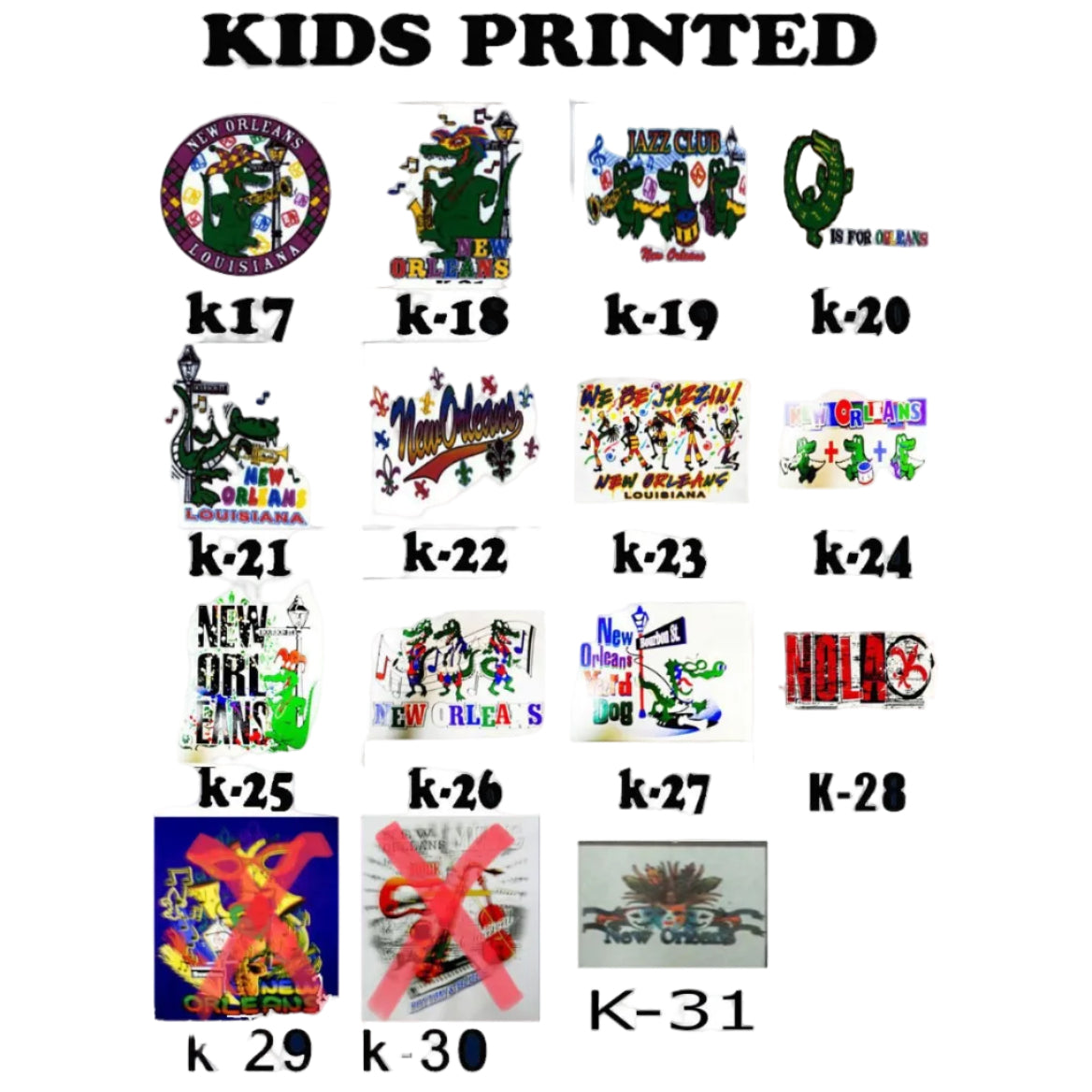 KIDS WHITE PRINTED