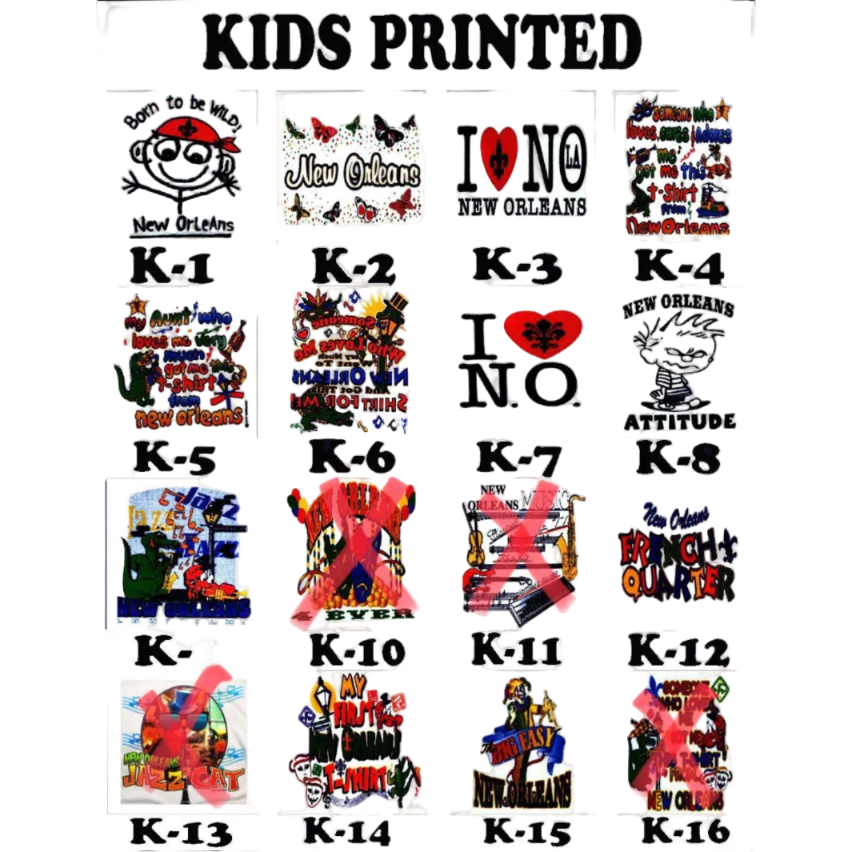 KIDS WHITE PRINTED